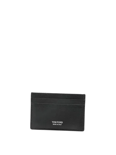 Tom Ford Leather Credit Card Case In Black