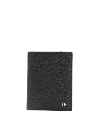 Tom Ford Calf Leather Wallet In Black