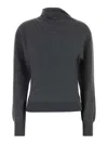 Tom Ford Wrap Collar Cashmere Blend Sweater In Black