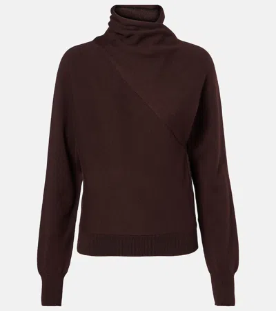 Tom Ford Cashmere And Cotton Turtleneck Sweater In Brown