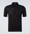 Tom Ford Black Short-sleeves Polo In Cotton Piquet Jersey