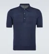 Tom Ford Blue Polo T-shirt With Embroidered Tone On Tone Logo In Cotton Man In Blau