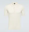 Tom Ford Cotton And Silk Polo Shirt In Ivory