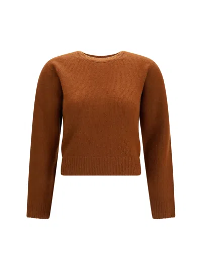 Tom Ford Cashmere And Silk Blend Sweater In Brown