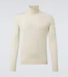 Tom Ford Soft Cashmere Blend Roll Neck Sweater In Neutral
