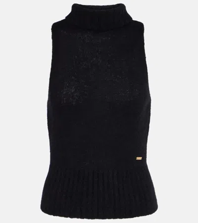 Tom Ford Cashmere And Silk Turtleneck Top In Black