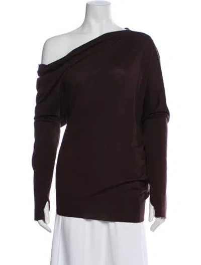 Pre-owned Tom Ford Cashmere Asymmetrical Sweater In Brown
