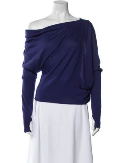 Pre-owned Tom Ford Cashmere Asymmetrical Sweater In Purple