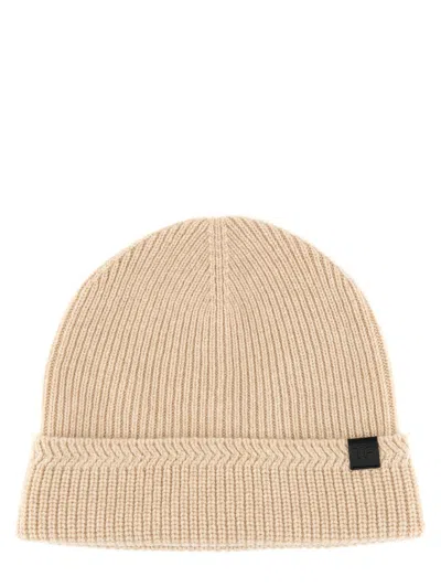 Tom Ford Cashmere Beanie Hat In Neutral