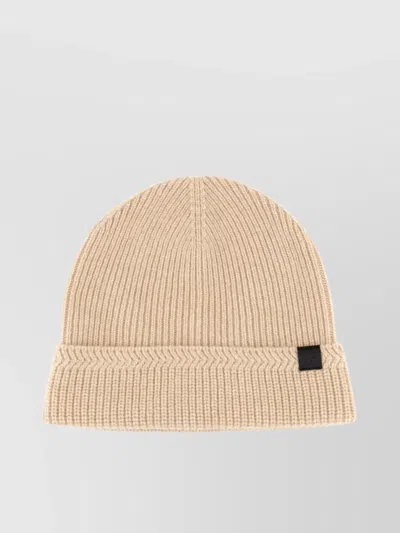 TOM FORD CASHMERE BEANIE HAT TURN-UP BRIM