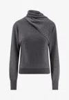 Tom Ford Cashmere And Cotton Turtleneck Sweater In Gray