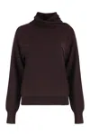 Tom Ford Cashmere Blend Turtleneck Sweater In Brown
