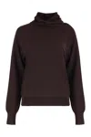 Tom Ford Cashmere Blend Turtleneck Sweater In Brown