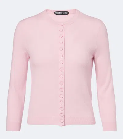 Tom Ford Cashmere Cardigan In Pink
