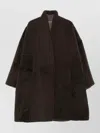 Tom Ford Cashmere Cocoon Jacket Oversized Patchwork Texture In Brown