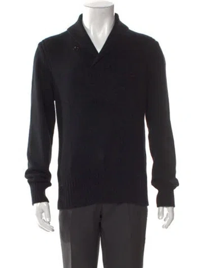 Pre-owned Tom Ford Cashmere Collar Cardigan In Black
