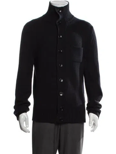 Pre-owned Tom Ford Cashmere Collar Cardigan In Blue