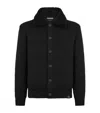 Tom Ford Shawl-collar Ribbed Silk And Wool-blend Cardigan In Black