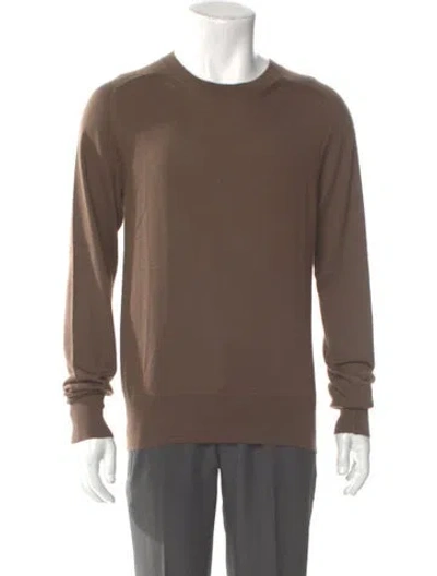 Pre-owned Tom Ford Cashmere Crew Neck Pullover In Brown