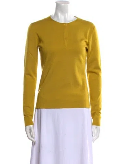 Pre-owned Tom Ford Cashmere Crew Neck Sweatshirt In Yellow