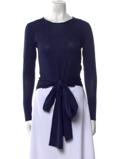 Pre-owned Tom Ford Cashmere Crew Neck Top In Blue