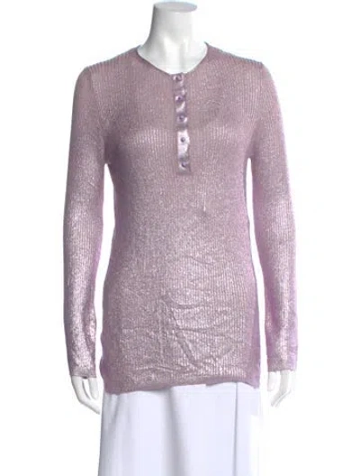 Pre-owned Tom Ford Cashmere Crew Neck Top In Purple