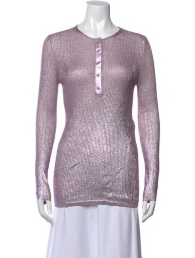 Pre-owned Tom Ford Cashmere Crew Neck Top In Purple