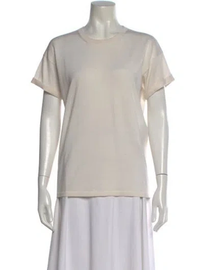 Pre-owned Tom Ford Cashmere Crew Neck T-shirt In Gray