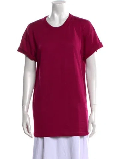 Pre-owned Tom Ford Cashmere Crew Neck T-shirt In Red