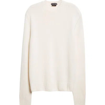 Tom Ford Cashmere Crewneck Sweater In Neutral