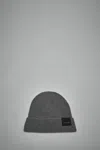 Tom Ford Mens Light Charcoal Folded-brim Logo-patch Cashmere-knit Beanie Hat In Gray