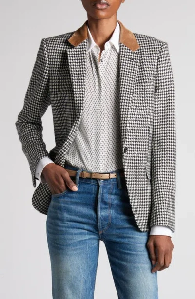 Tom Ford Cashmere Houndstooth Boyfriend Jacket In Multi
