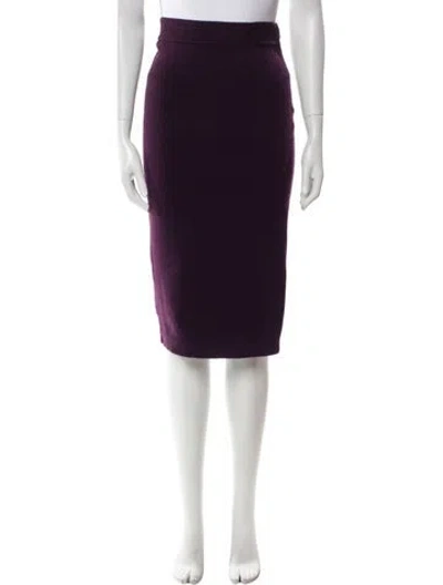 Pre-owned Tom Ford Cashmere Knee-length Skirt In Purple