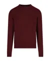 Tom Ford Mens Cocoa Crewneck Ribbed Cashmere-knit Jumper In Brown