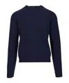 Tom Ford Cashmere Lambswool Ls Crew Neck Knitwear Blue In Blue