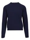 Tom Ford Cashmere Lambswool Ls Crew Neck Knitwear Blue In Blue