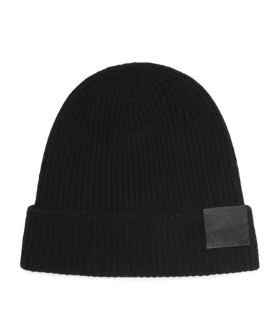 Tom Ford Cashmere Logo Beanie In Black
