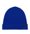 Tom Ford Cashmere Logo Beanie In Blue