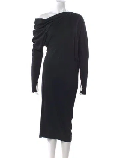 Pre-owned Tom Ford Cashmere Long Dress W/ Tags In Black