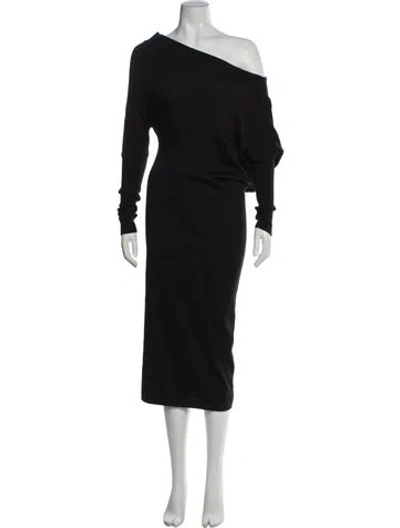 Pre-owned Tom Ford Cashmere Long Dress W/ Tags In Black