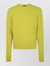 Tom Ford Cashmere Long Sleeve Crew Sweater In Green