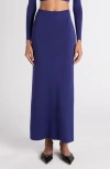 Tom Ford Cashmere Maxi Skirt In Blue