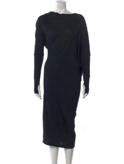 Pre-owned Tom Ford Cashmere Midi Length Dress In Black