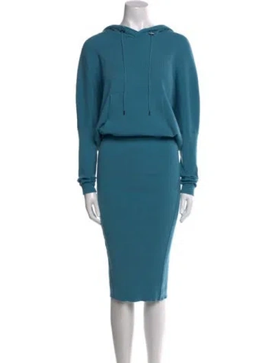 Pre-owned Tom Ford Cashmere Midi Length Dress In Blue