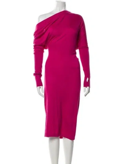Pre-owned Tom Ford Cashmere Midi Length Dress In Pink