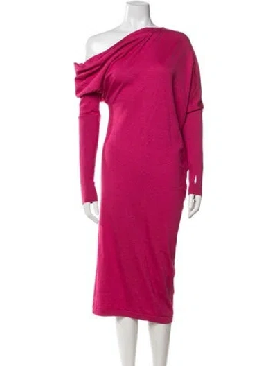 Pre-owned Tom Ford Cashmere Midi Length Dress In Pink