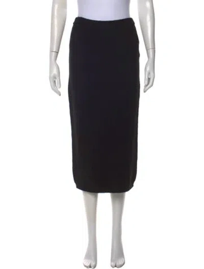 Pre-owned Tom Ford Cashmere Midi Length Skirt In Black