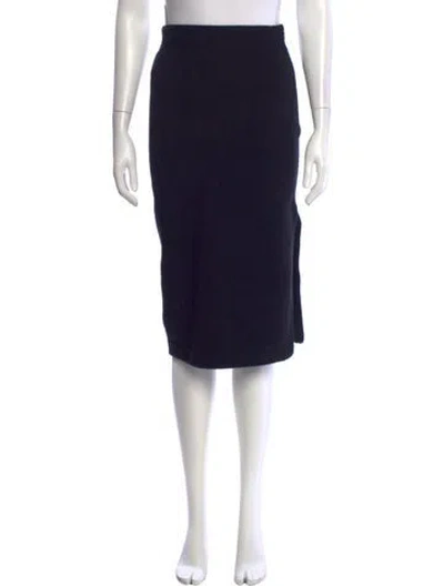 Pre-owned Tom Ford Cashmere Midi Length Skirt In Black