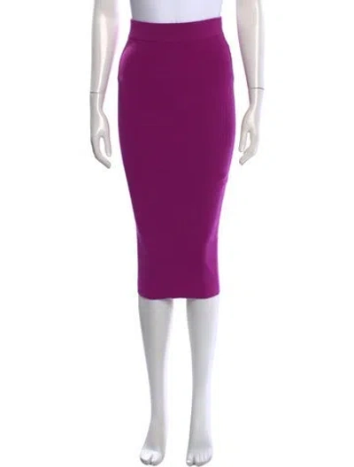 Pre-owned Tom Ford Cashmere Midi Length Skirt In Purple