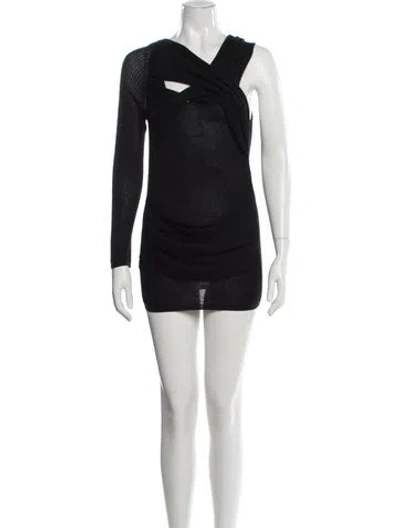 Pre-owned Tom Ford Cashmere Mini Dress In Black
